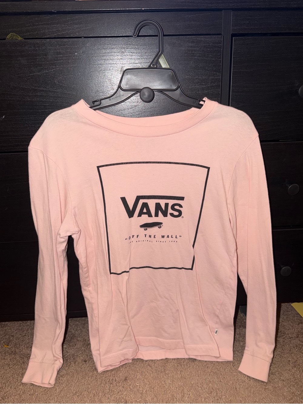 Vans Women's Pink Logo Long-Sleeve Shirt
